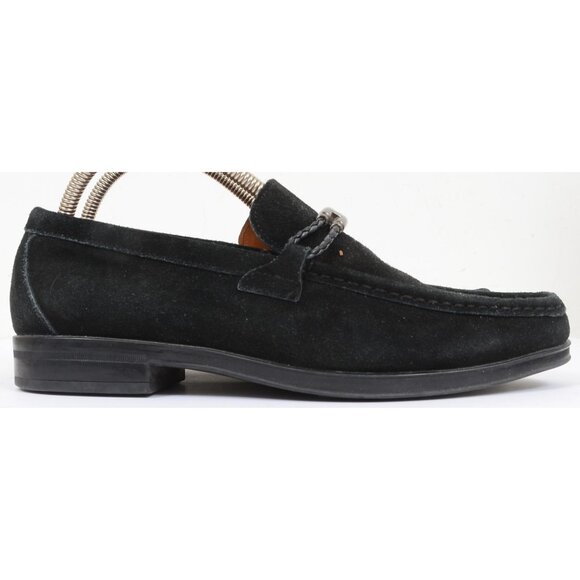Stacy Adams Men's 8 Neville Black Suede Leather Moc-Toe Slip-On Loafers Preppy - Picture 3 of 10